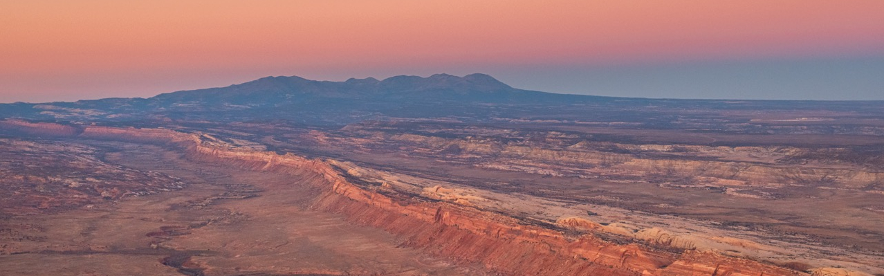 Comb Ridge and Abajos in Warm Twilight Large